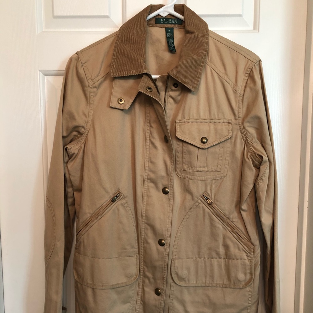 Lauren Ralph Lauren Tan Coat Corduroy Collar